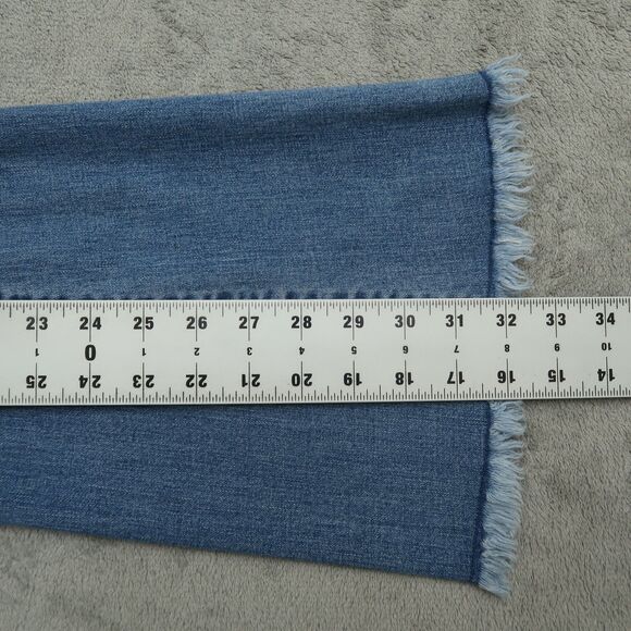 YMI Jeans Junior's Size 5 Blue High-Rise Super Flare Denim 32" Inseam Distressed - Picture 5 of 16